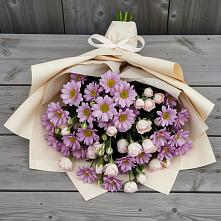 Букет цветов из:  Розы и Хризантемы в Кременках