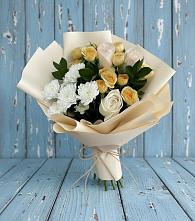Букет цветов из:  Розы и Хризантемы в Кременках