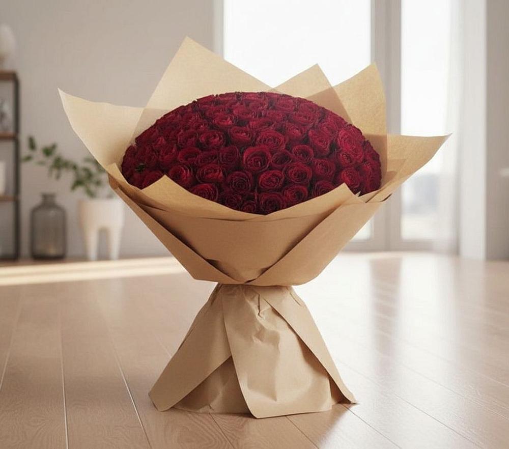 Букет 101 Красная роза в Кременках