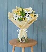 Букет цветов из:  Хризантемы и Розы #REPLACE_PRED# Кременках